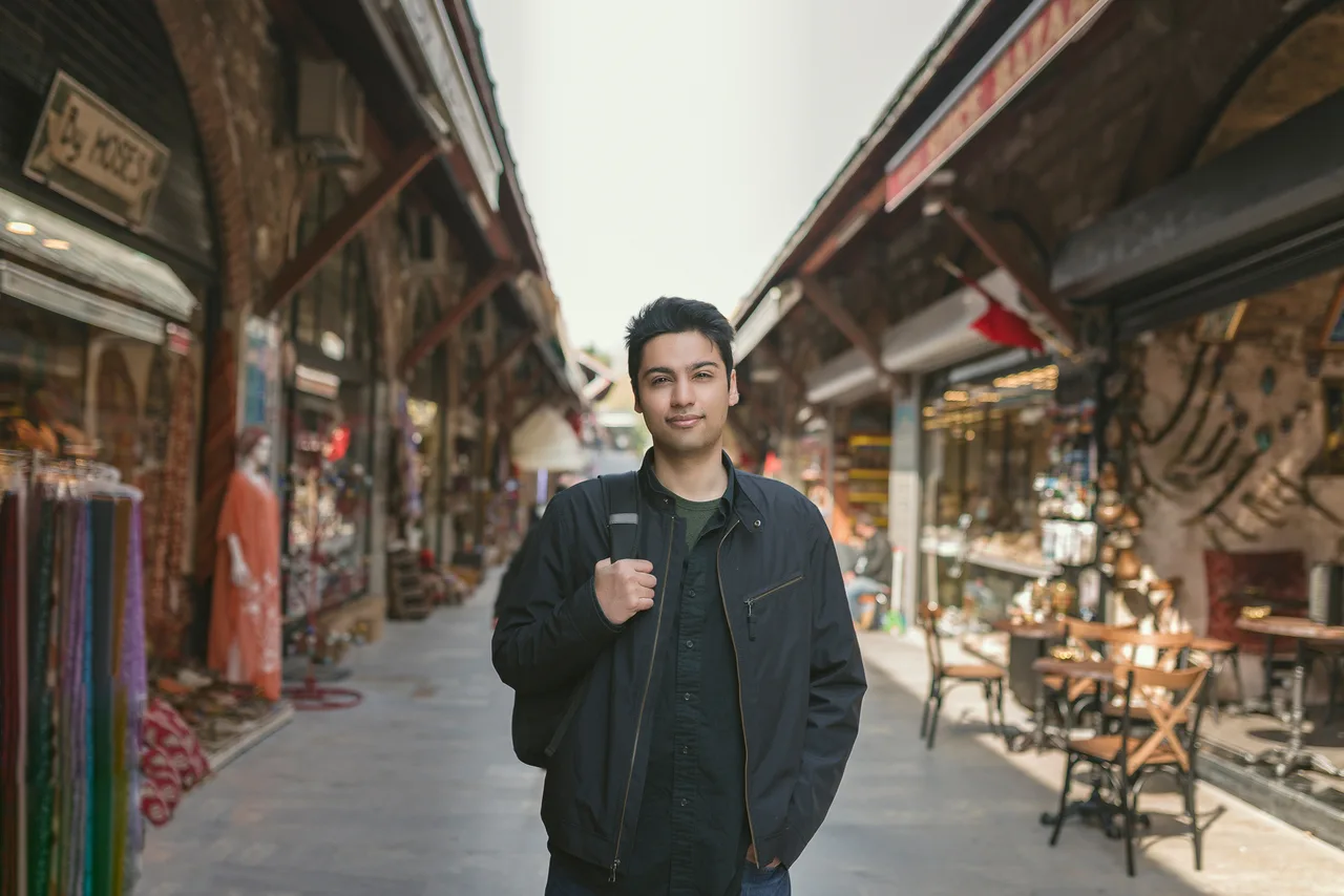 Travel portrait in the Ortaköy neighborhood Istanbul