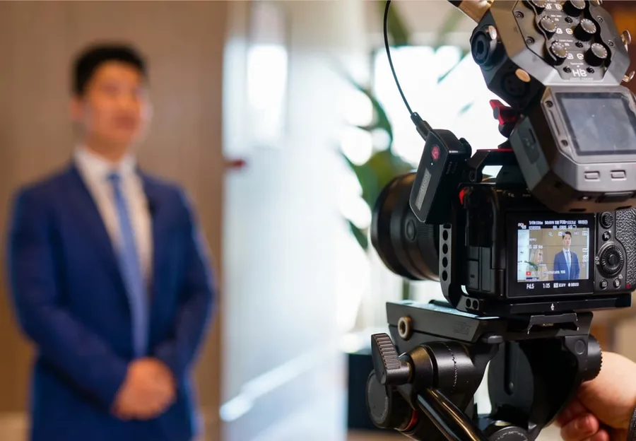 Videographer filming an event in Istanbul
